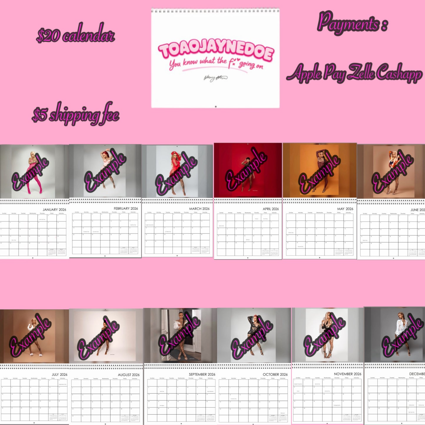 ToaoJayneDoe Calendar ( 1 )